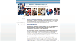 Desktop Screenshot of bettercareoutcomes.co.uk
