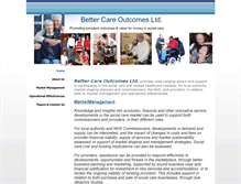 Tablet Screenshot of bettercareoutcomes.co.uk